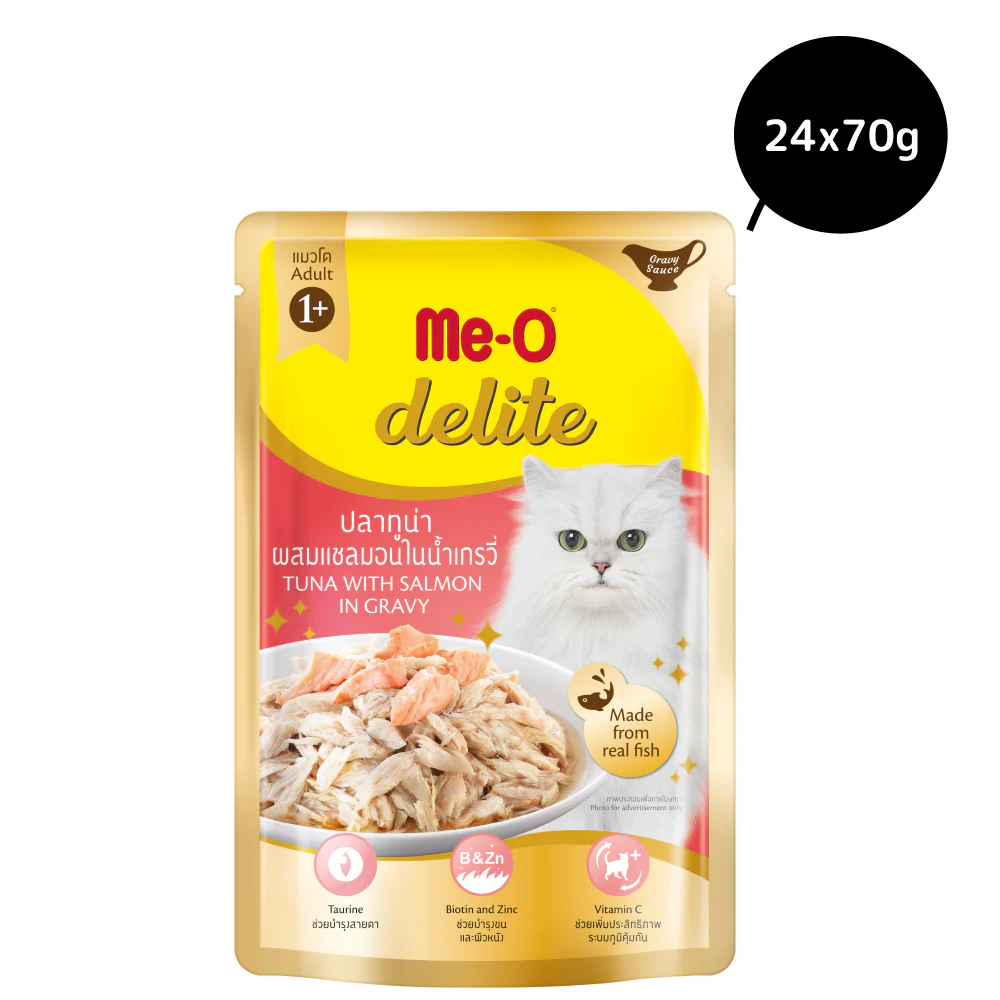 Me O Delite Tuna Salmon in Gravy Cat Wet Food - Image 2