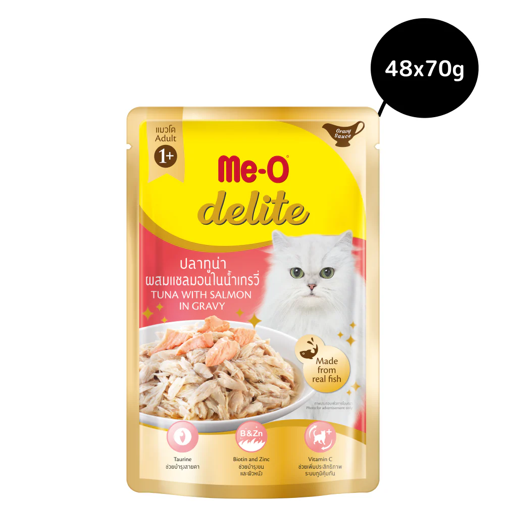 Me O Delite Tuna Salmon in Gravy Cat Wet Food - Image 3