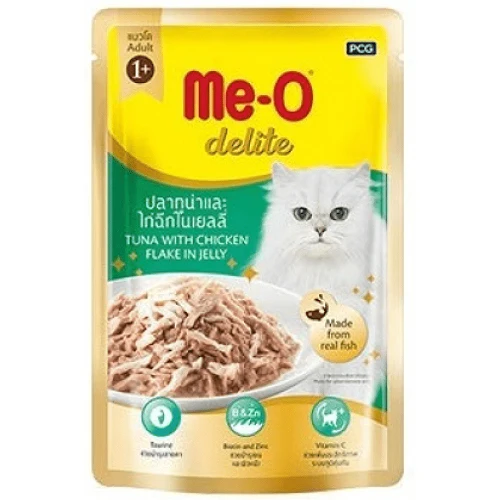 Me O Delite Tuna with Bonito and Tuna with Chicken Flake in Jelly Cat Wet Food Combo - Image 7