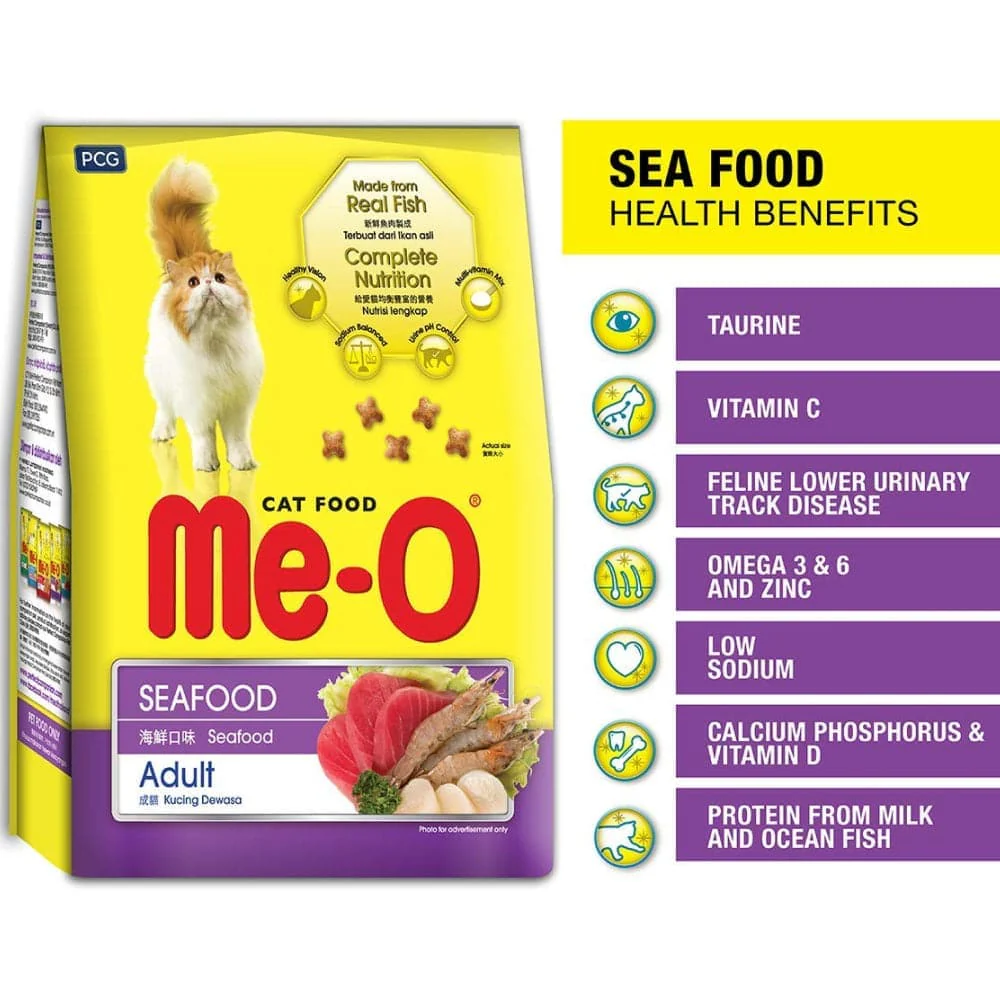 Me O Seafood Adult Cat Dry Food - Image 2