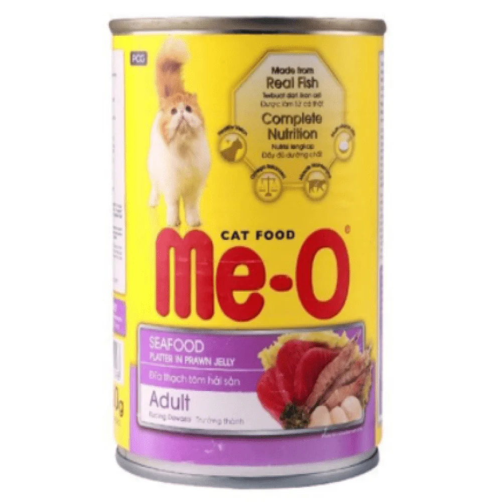 Me O Seafood Platter in Prawn Jelly Canned Adult Cat Wet Food - Image 2