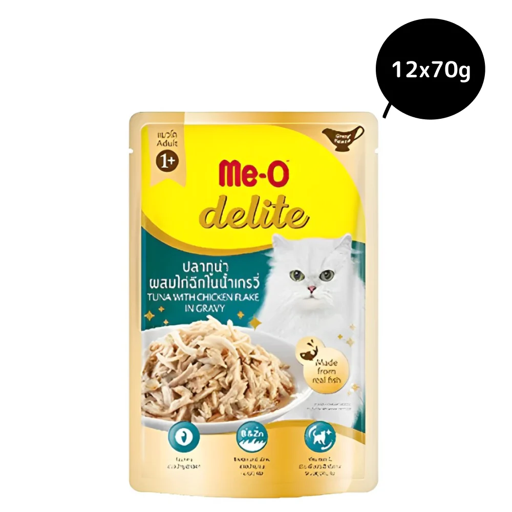 Me O Delite Tuna With Chicken Flake In Gravy Cat Wet Food - Image 4