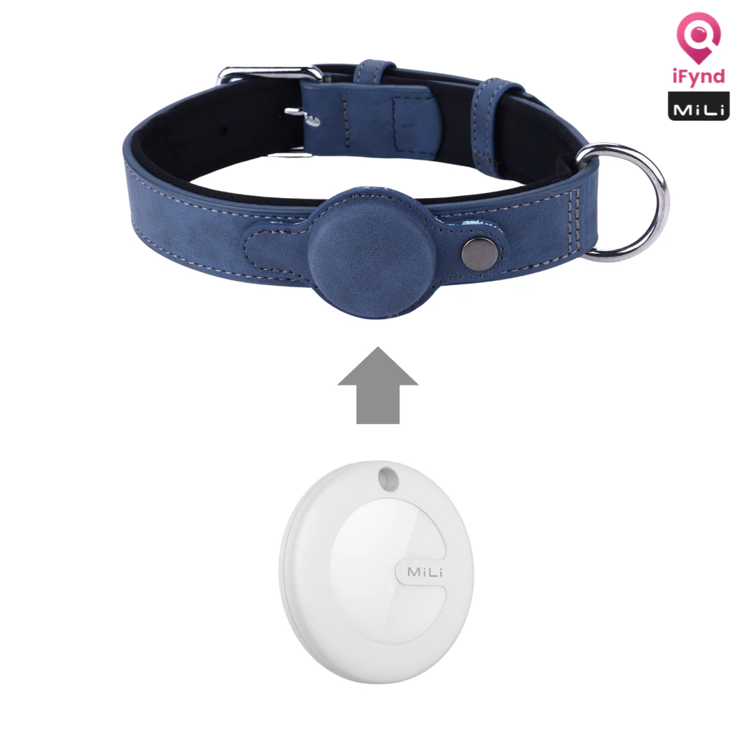 Mitag Anti Loss Device with Collar for Small Dogs (Navy Blue) | IOS - Image 3