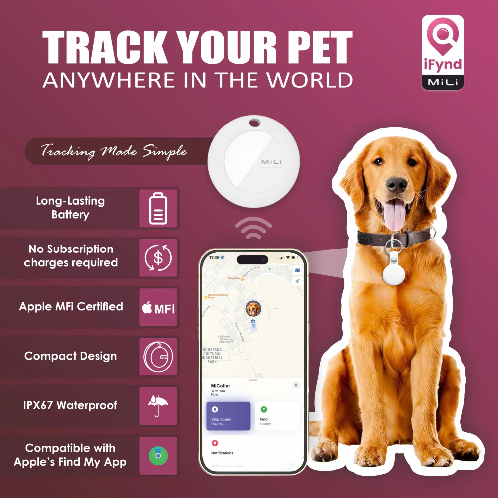 Mitag Anti Loss Device with Keychain for Dogs and Cats (White) | IOS - Image 5
