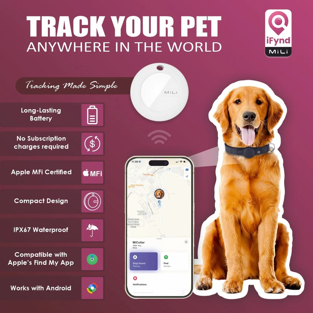 Mitag Duo Anti Loss Device for Dogs and Cats (Black) | IOS & Android - Image 11