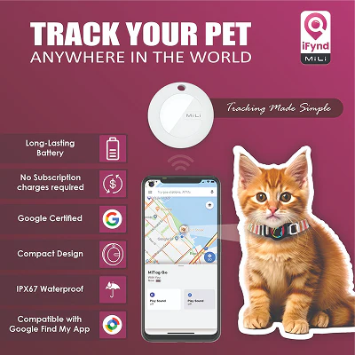 Mitag Go Anti Loss Device with Collar for Cats (Black) | Android - Image 9