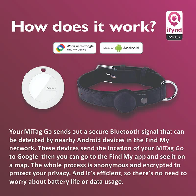 Mitag Go Anti Loss Device with Collar for Small Dogs (Black) | Android - Image 10