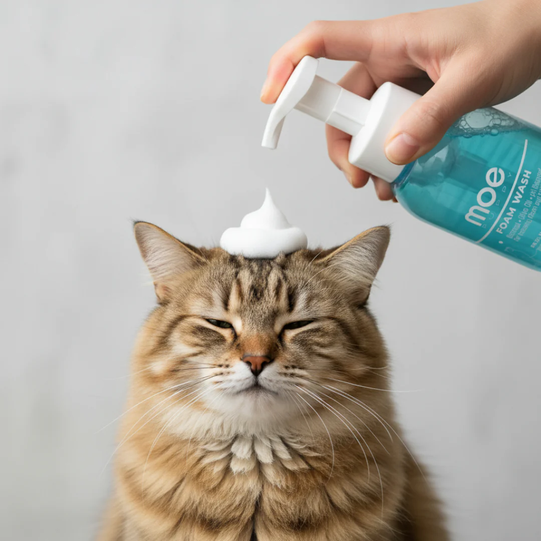 Moe Puppy Cleansing & Conditioning Foam Shampoo for Cats - Image 7