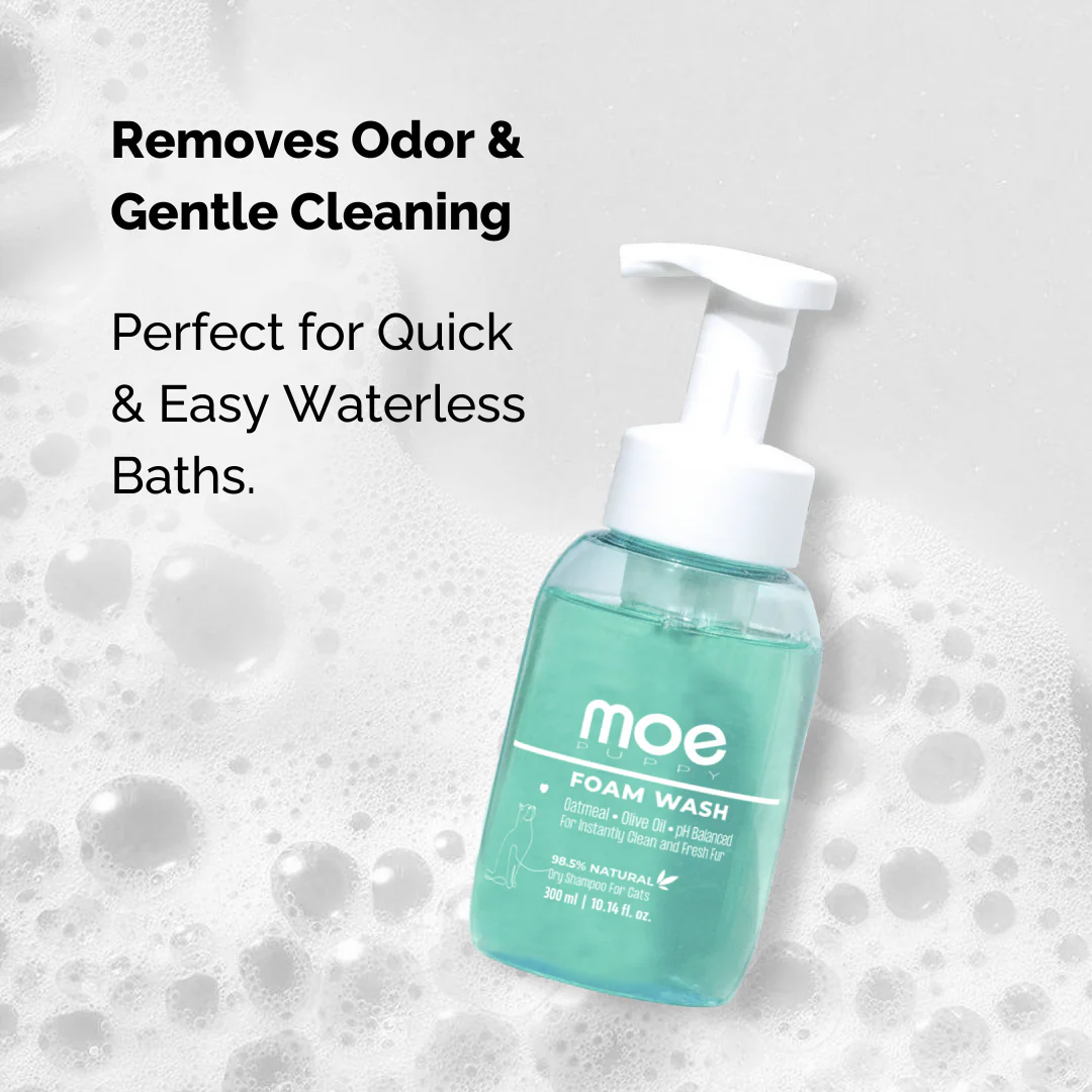 Moe Puppy Cleansing & Conditioning Foam Shampoo for Cats - Image 8