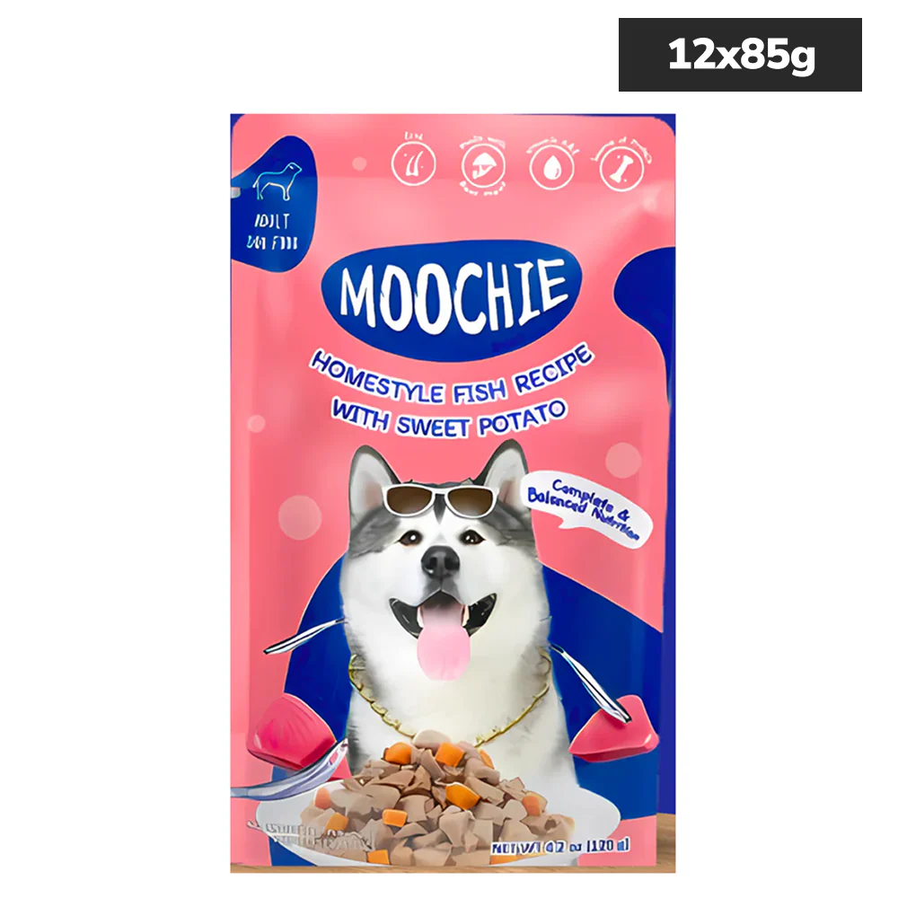 Moochie Homestyle Fish and Sweet Potato Gravy Adult Dog Wet Food - Image 2