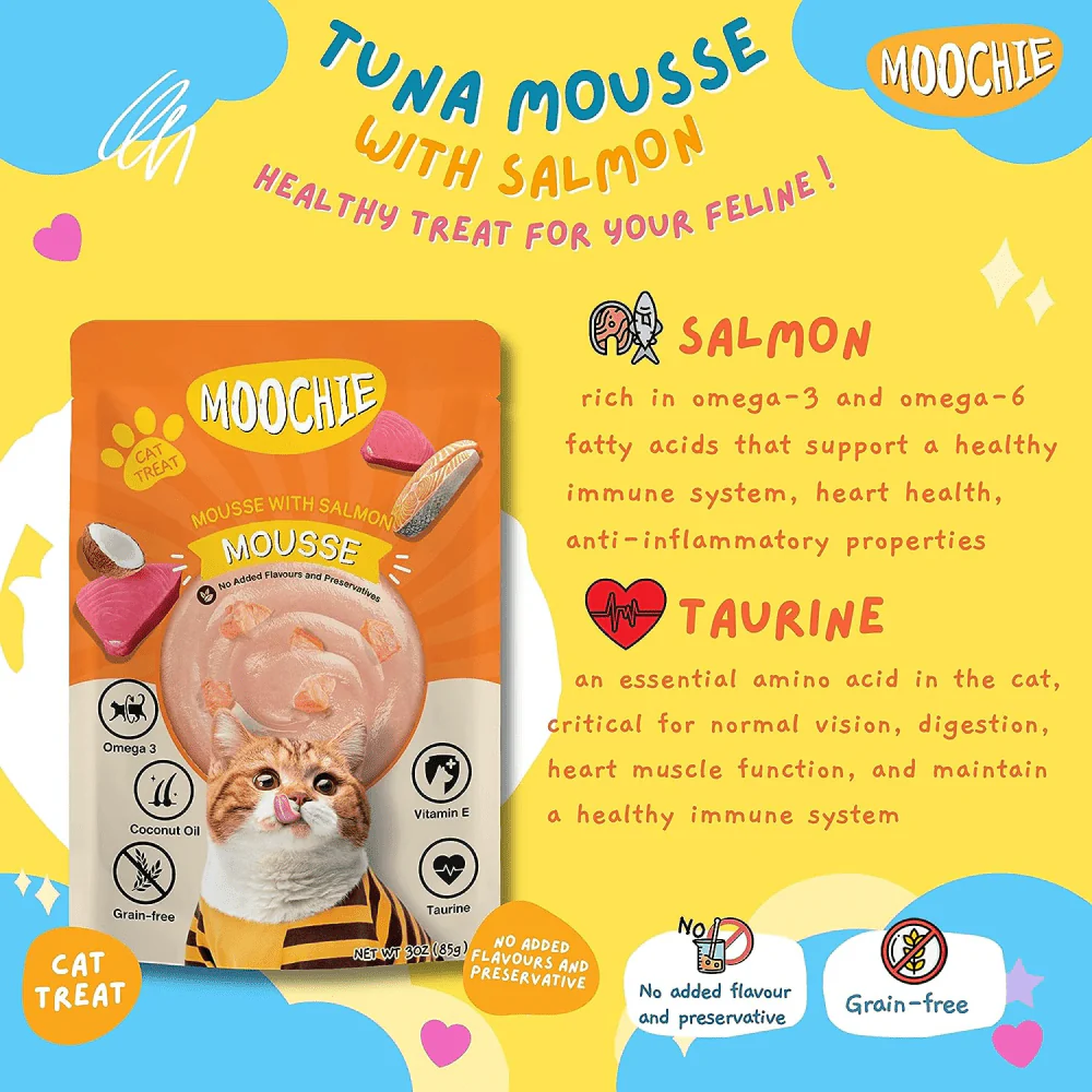 Moochie Mousse with Salmon Grain Free Cat Wet Food - Image 2