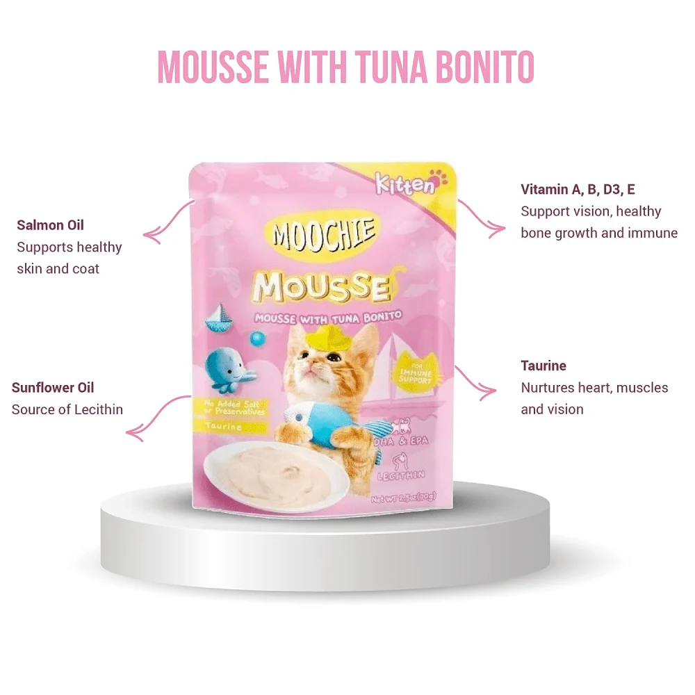 Moochie Mousse with Tuna Bonito Cat Treats - Image 2
