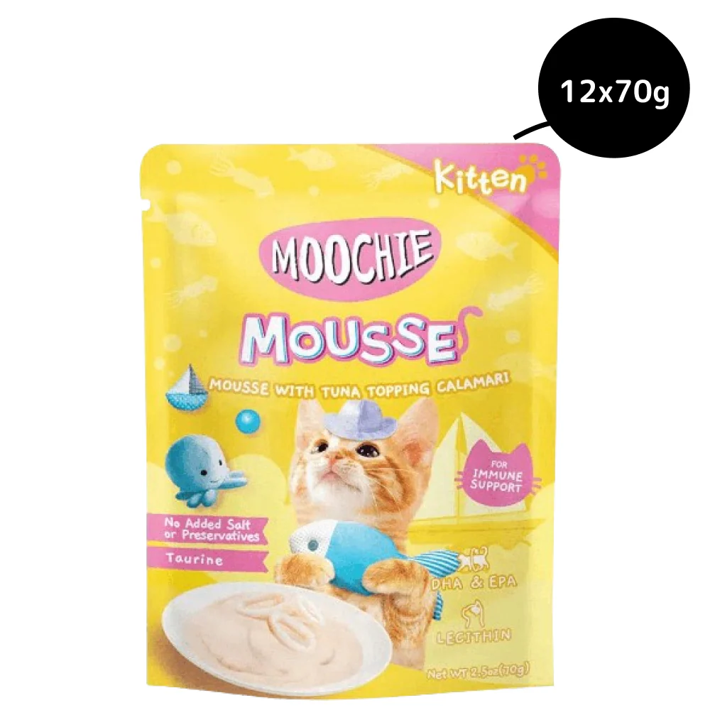 Moochie Mousse with Tuna Topping Calamari Cat Treats - Image 11