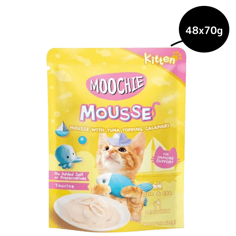 Moochie Mousse with Tuna Topping Calamari Cat Treats - Image 9