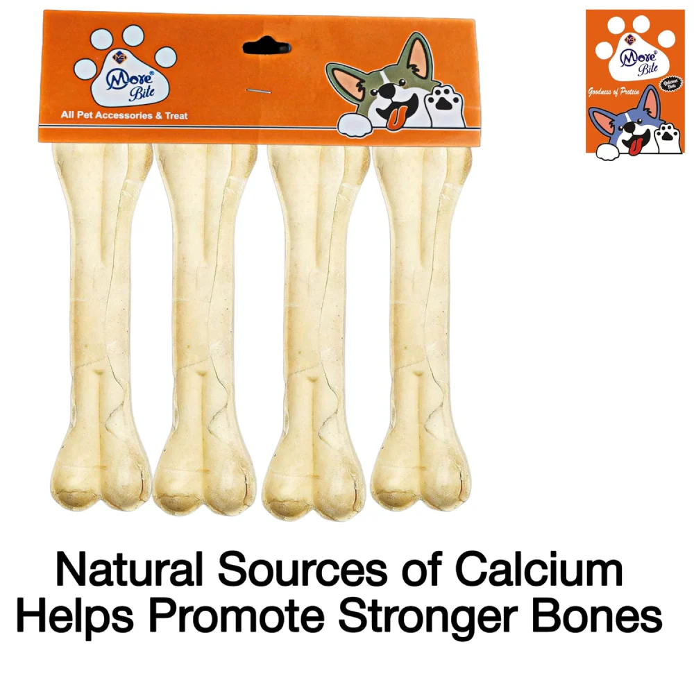 More Bites Pressed Chicken Chew Bones Dog Treat (4inches) - Image 3