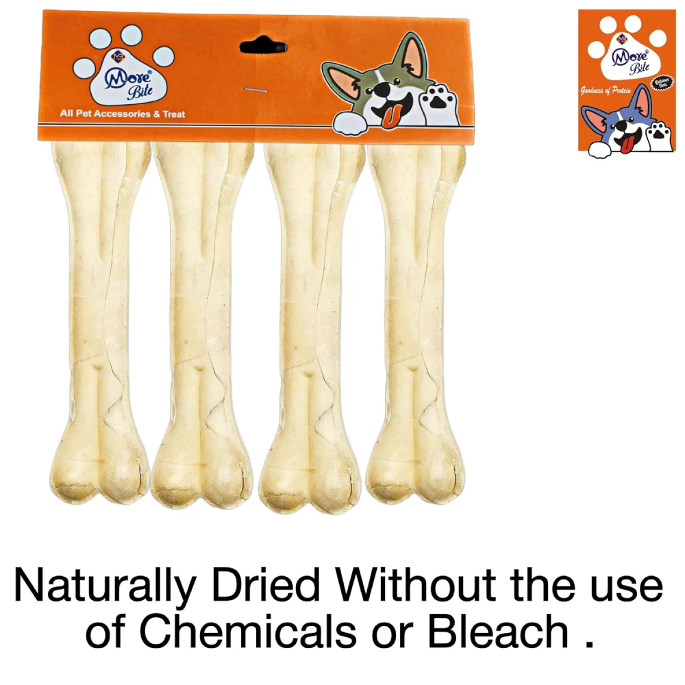 More Bites Pressed Chicken Chew Bones Dog Treat (4inches) - Image 4