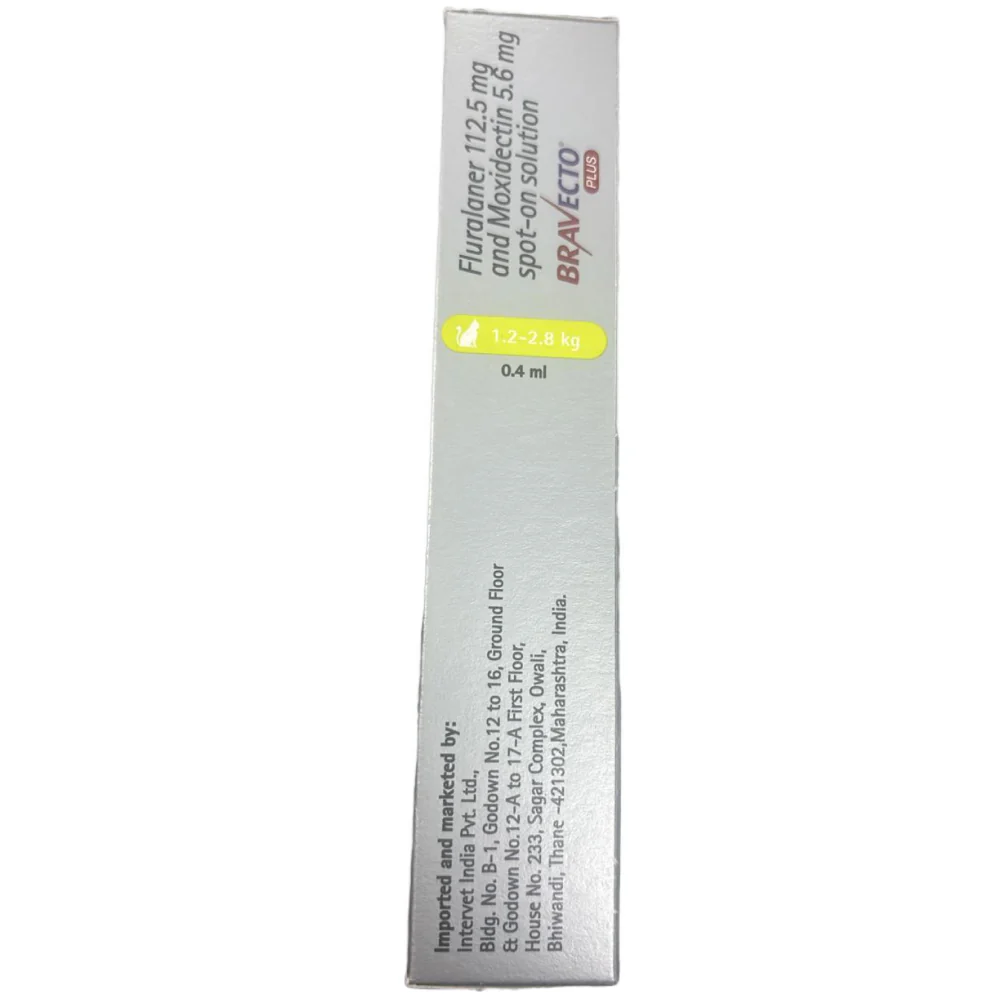 MSD Animal Health Bravecto 112.5mg (Fluralaner) Spot On Solution for Small Cats & Kittens (1 tube) - Image 3