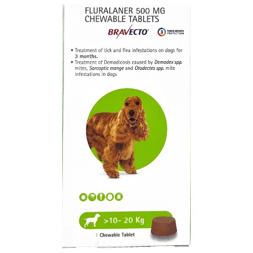 MSD Animal Health Bravecto Tablet 10-20 kg and 20-40 kg Combo - Image 3