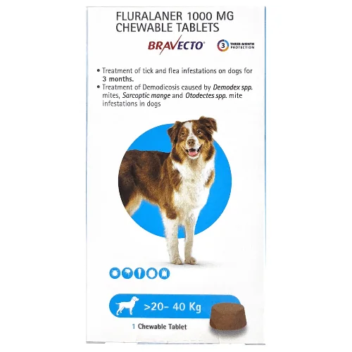 MSD Animal Health Bravecto Tablet 20-40 kg and  40-56 kg Combo - Image 2