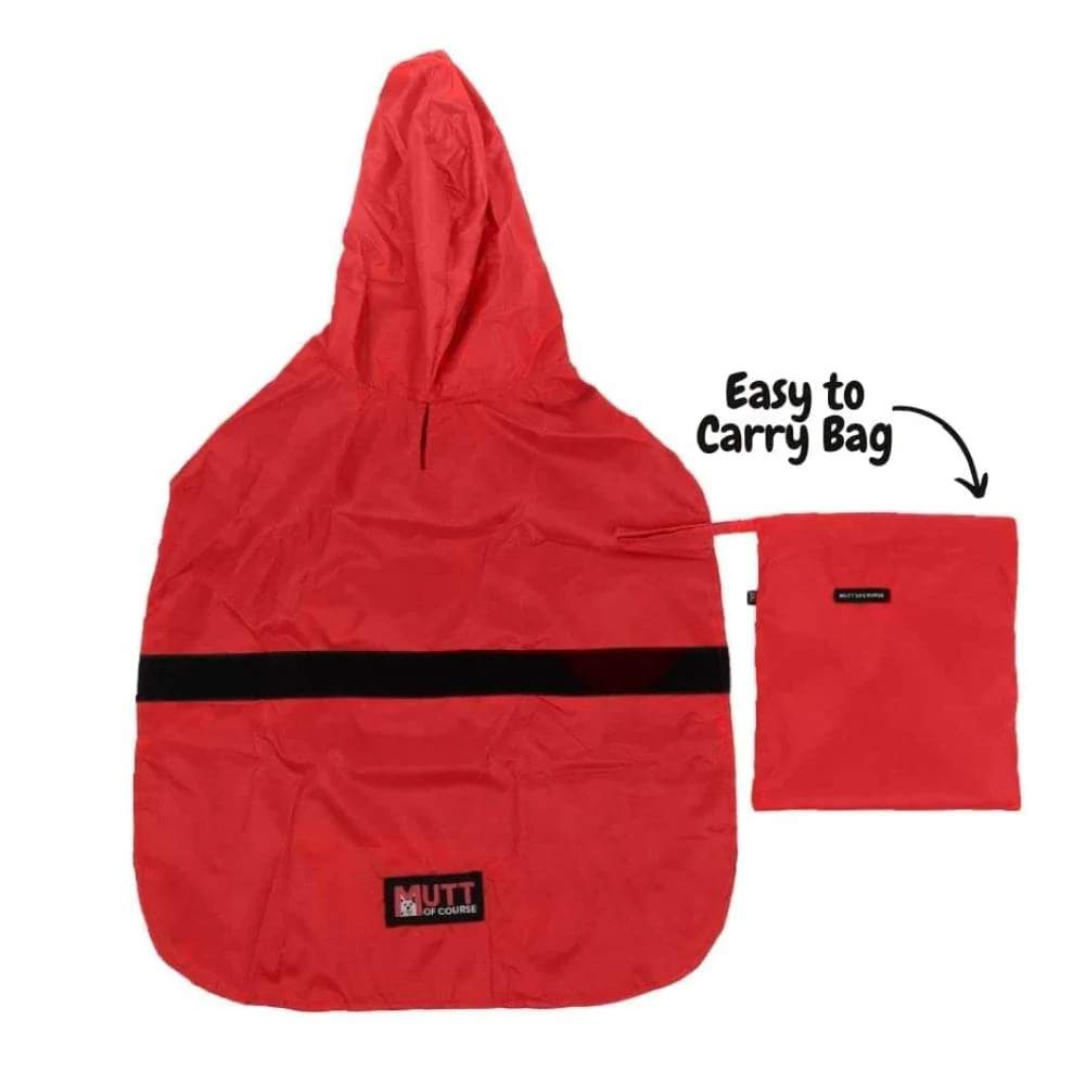 Mutt of Course Raincoat For Dogs (Red) - Image 4