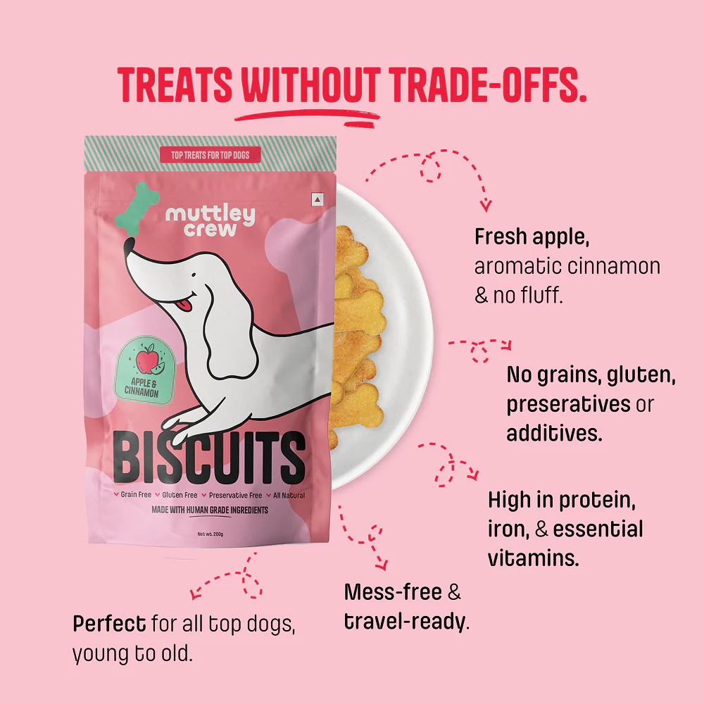 Muttley Crew Apple and Cinnamon Biscuits Dog Treats - Image 3