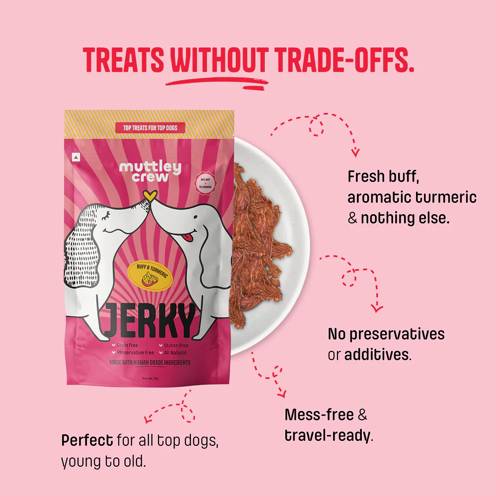 Muttley Crew Buff and Turmeric Jerky Dog Treats - Image 2