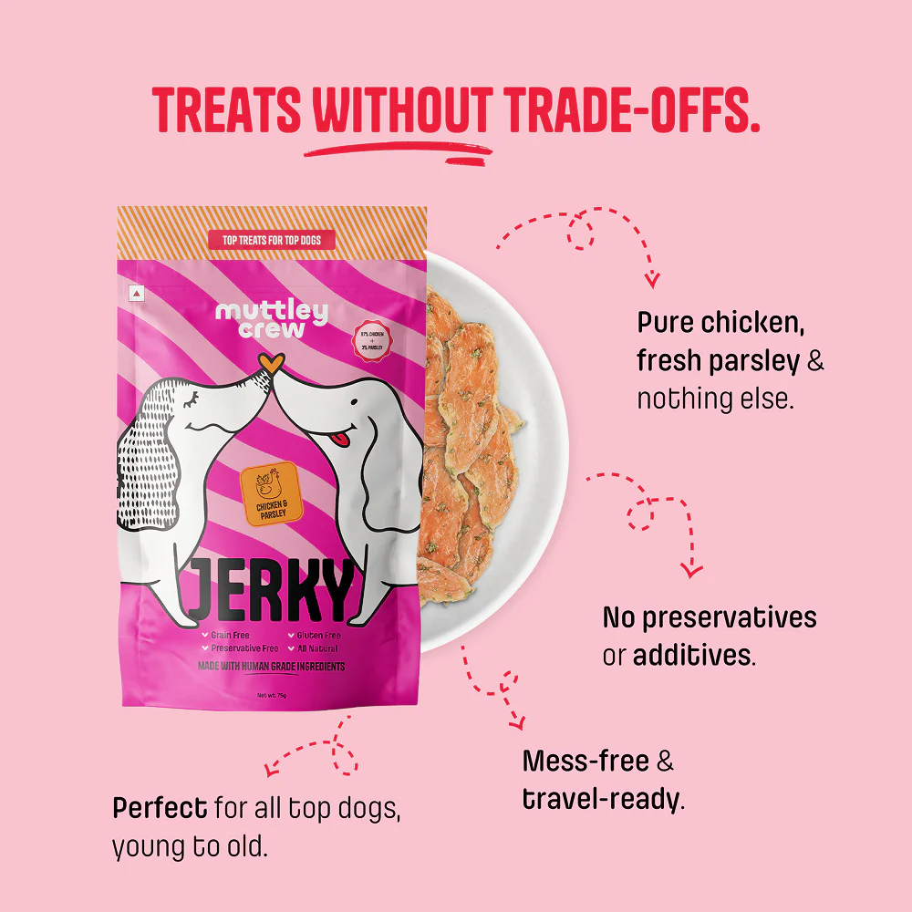 Muttley Crew Chicken and Parsley Jerky Dog Treats - Image 6