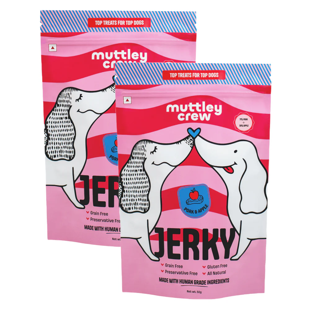 Muttley Crew Porky and Apple Jerky Dog Treats - Image 5