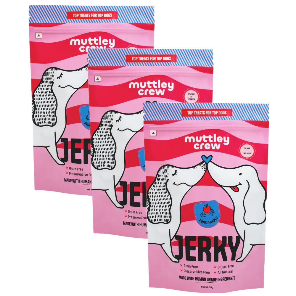 Muttley Crew Porky and Apple Jerky Dog Treats - Image 7