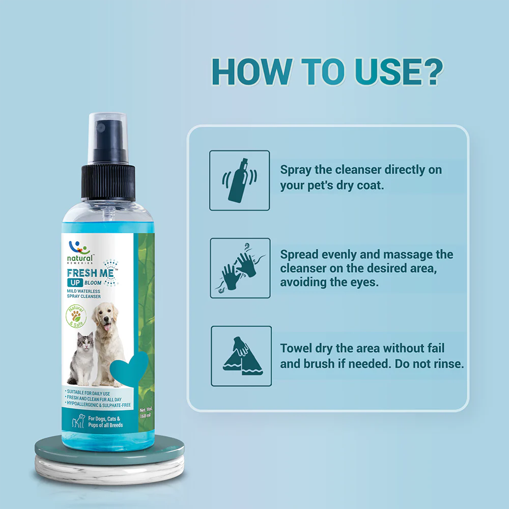 Natural Remedies Fresh Me Up Bloom Dry Shampoo for Dogs and Cats - Image 5