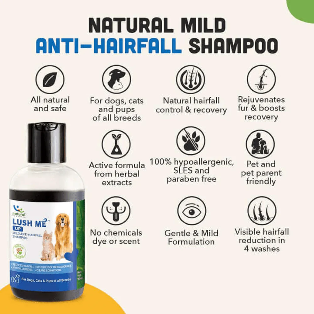Natural Remedies Lush Me Up Anti Hairfall Shampoo for Dogs and Cats - Image 2