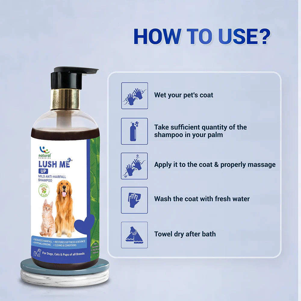 Natural Remedies Lush Me Up Anti Hairfall Shampoo for Dogs and Cats - Image 4