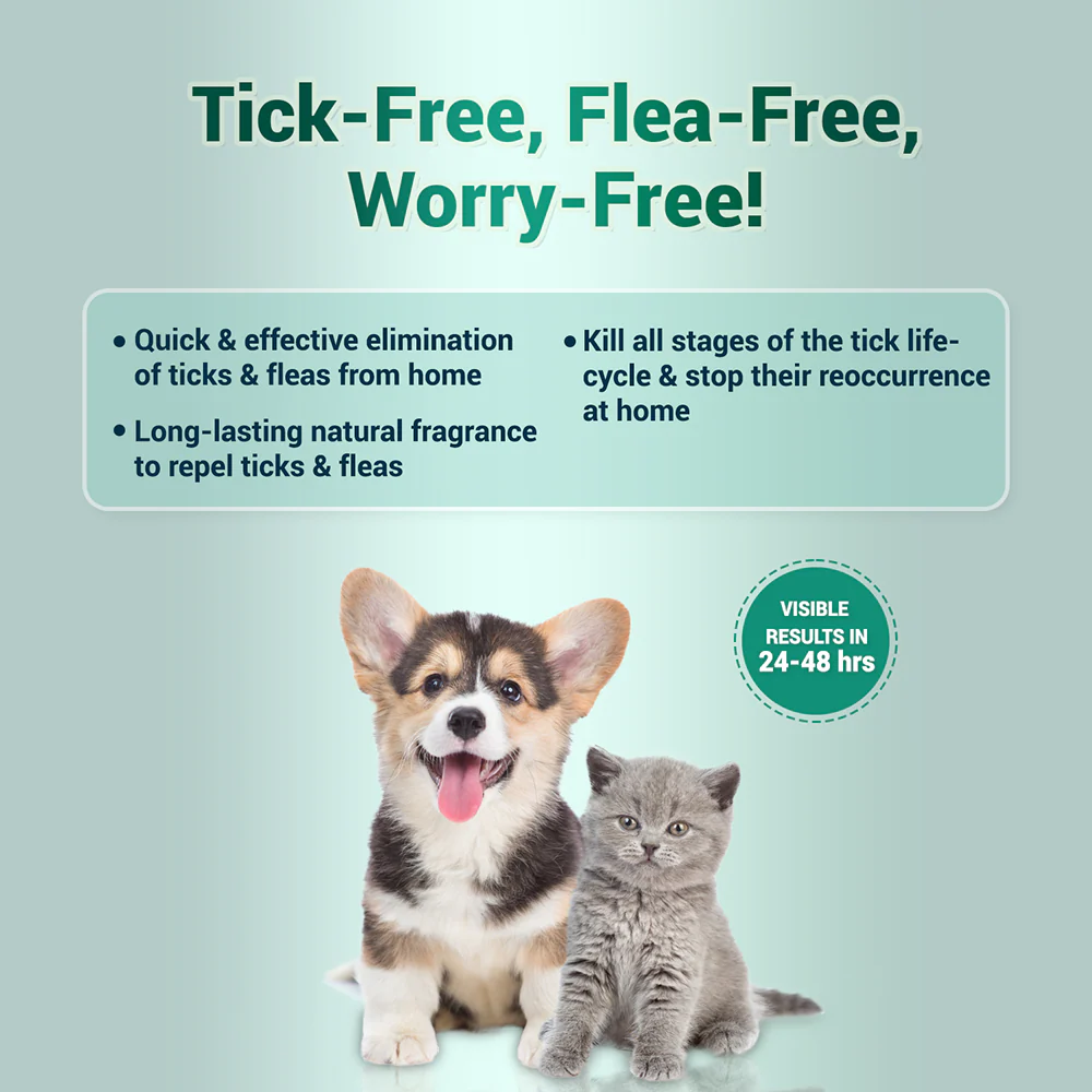 Natural Remedies Nomo Ticks Home Spray for Dogs and Cats - Image 2