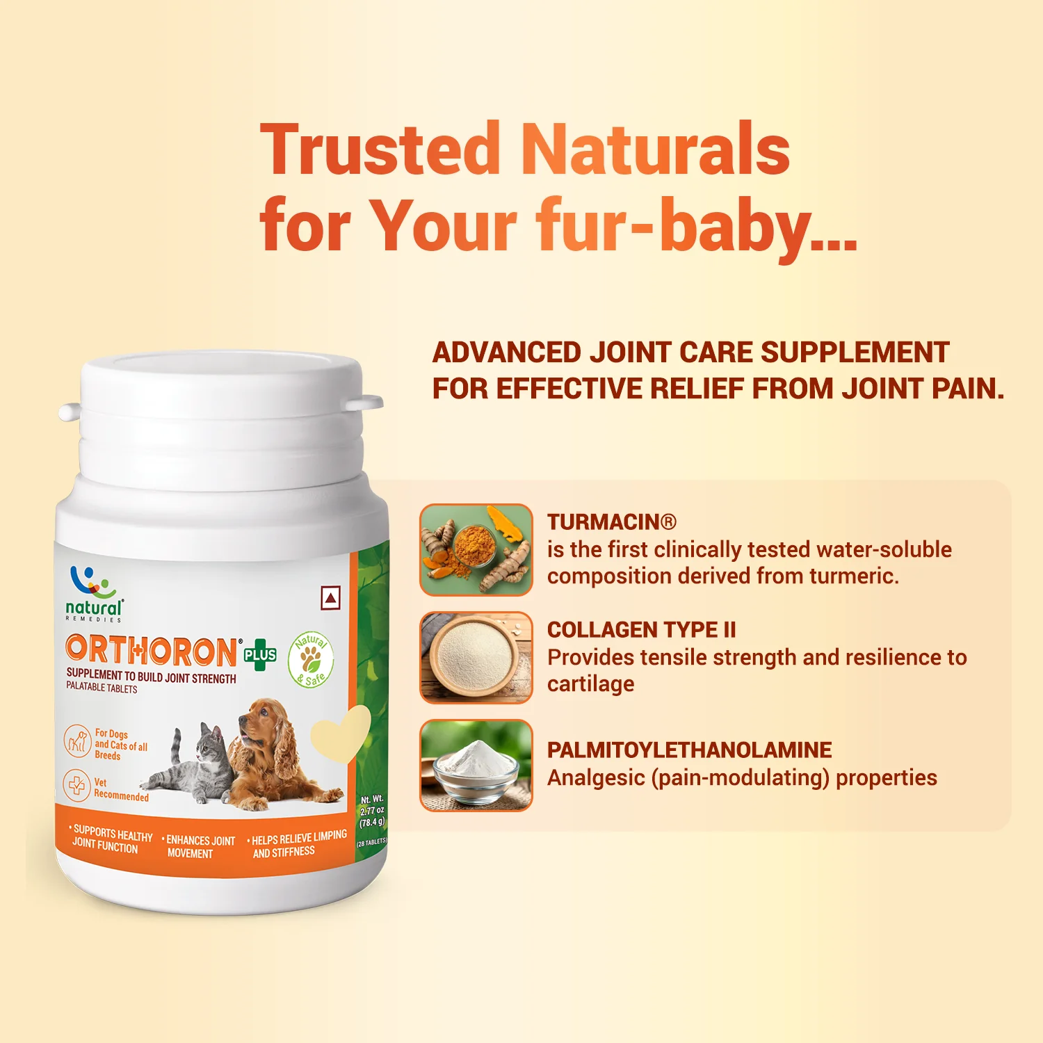 Natural Remedies Orthoron Plus Joint Supplement Tablets for Dogs and Cats - Image 6