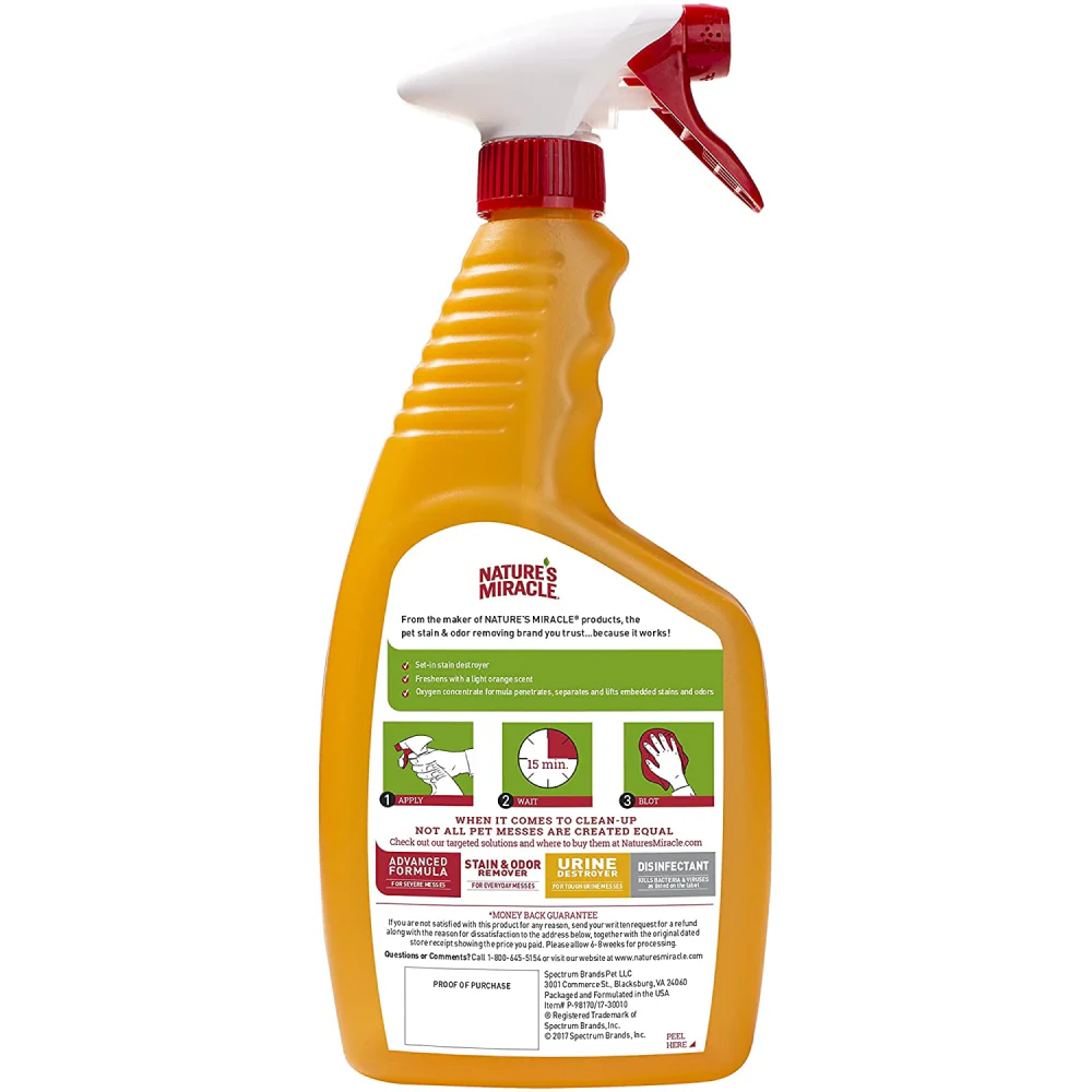 Nature’s Miracle Orange Oxy Stain and Odor Remover for Cats - Image 2