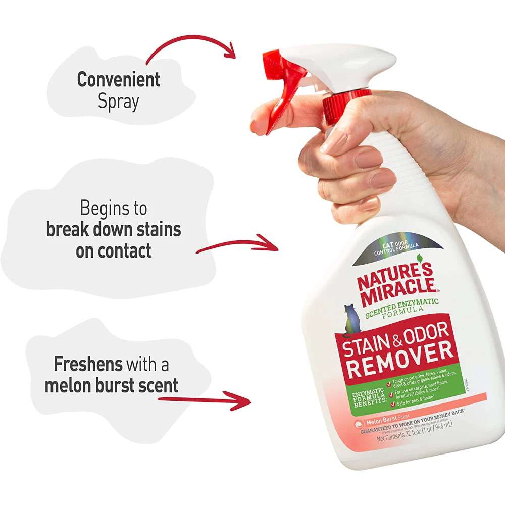 Nature’s Miracle Stain & Odor Remover for Cats (Melon Burst) - Image 3