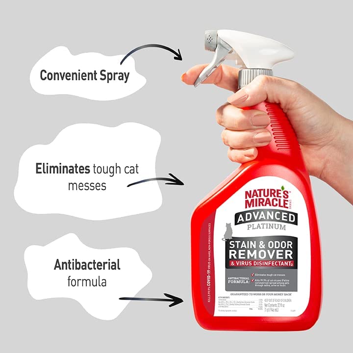 Nature's Miracle JFC Fresh Scented Advanced Platinum Stain and Odor Remover and Virus Disinfectant for Cats - Image 12