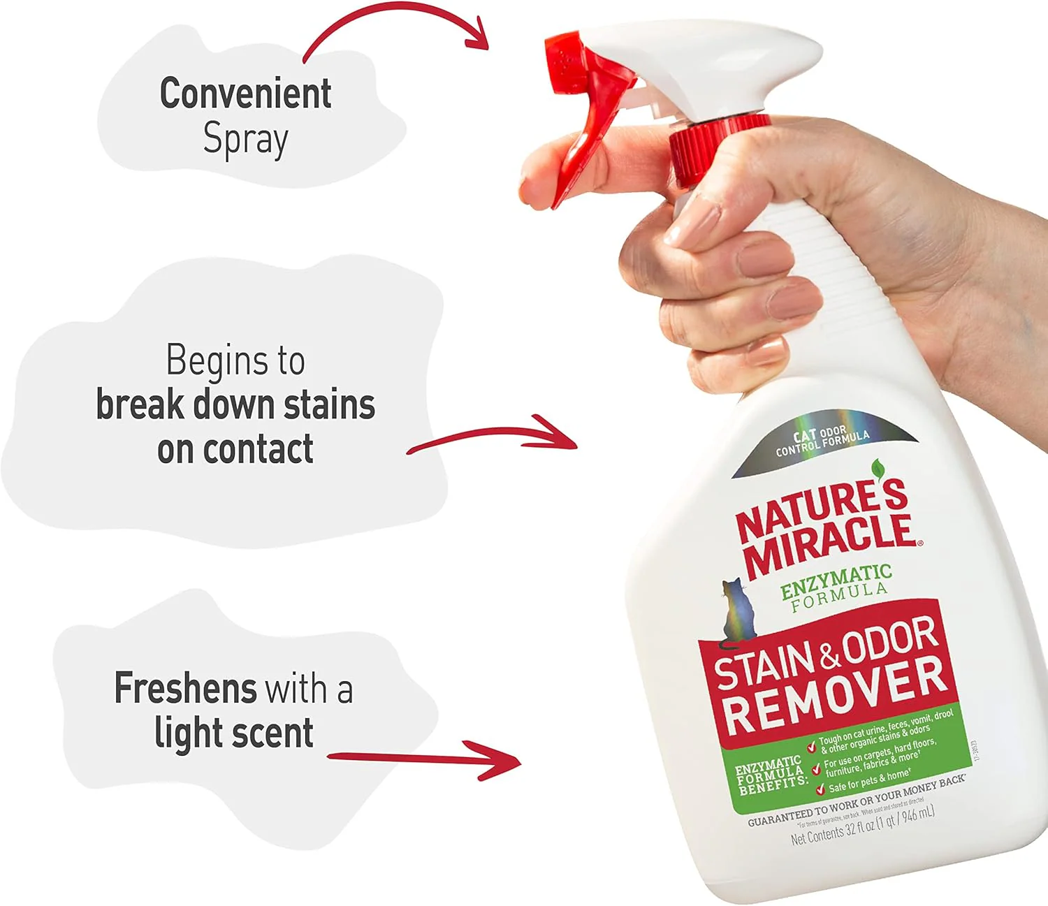 Nature's Miracle JFC Light Citrus Scented Stain and Odor Remover for Cats - Image 8