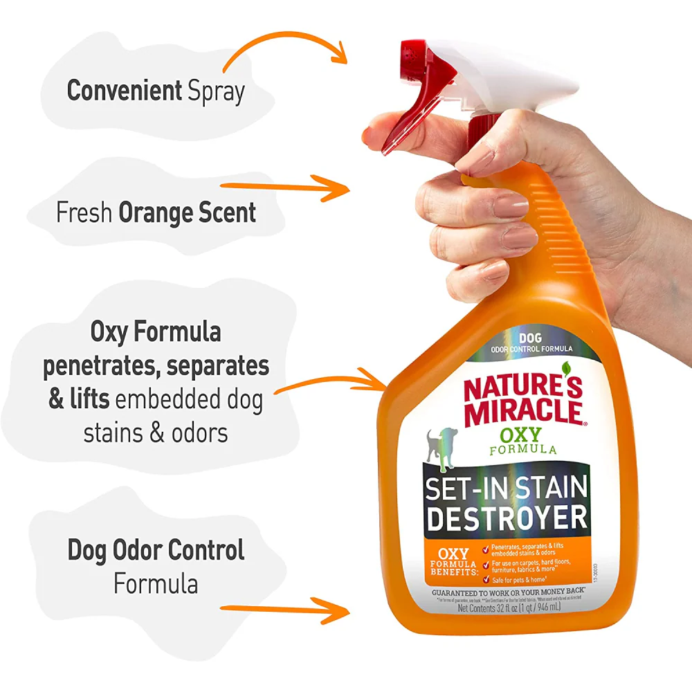 Nature's Miracle Orange Oxy Stain and Odor Remover for Dogs - Image 3