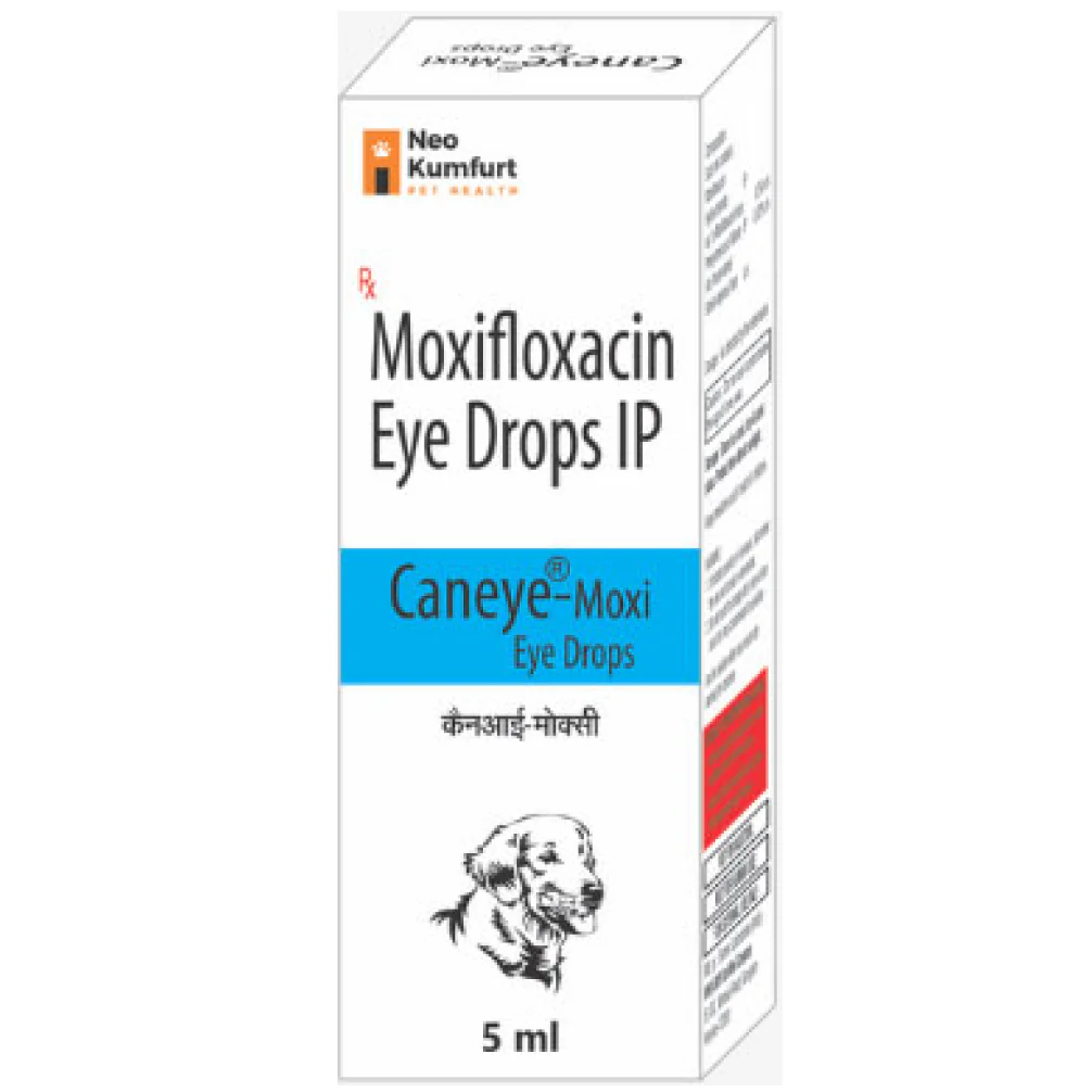 Neo Kumfurt Caneye Moxi (Moxifloxacin) Eye Drops for Dogs and Cats (5ml) - Image 2