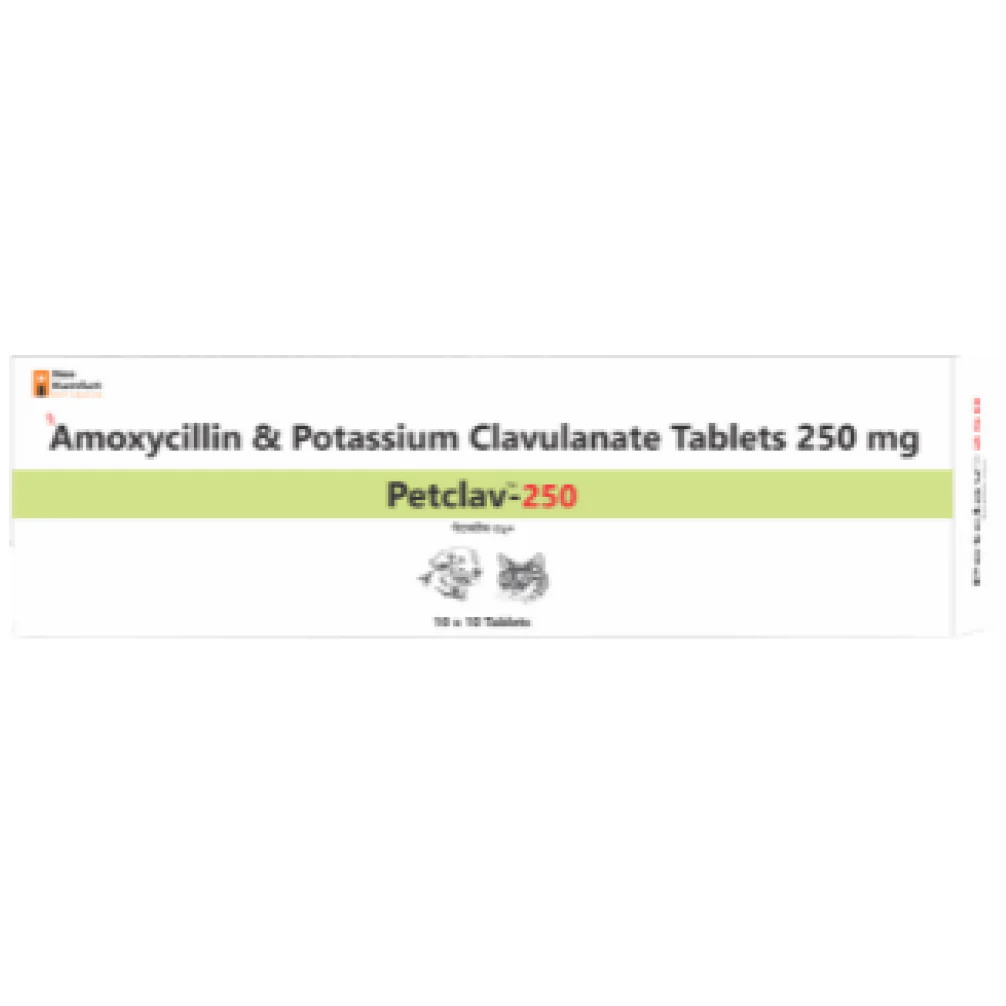 Neo Kumfurt Petclav 250mg (Amoxycillin & Potassium Clavulanate) Tablet for Dogs & Cats (pack of 10 tablets) - Image 2