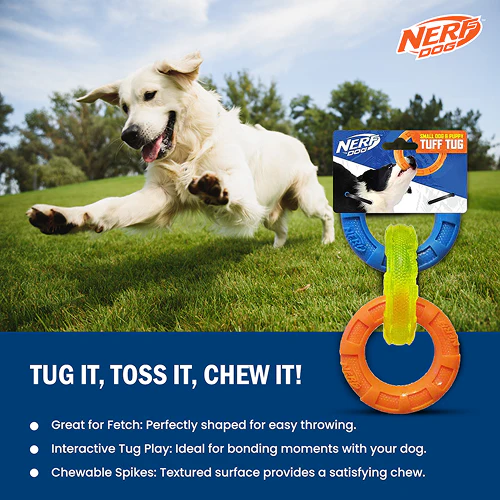 Nerf Dog EXO Translucent Spike 3 Rings Toy for Dogs (Blue/Green/Orange) - Image 6