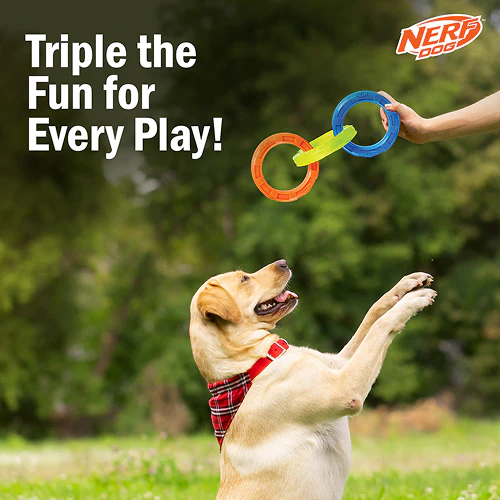 Nerf Dog EXO Translucent Spike 3 Rings Toy for Dogs (Blue/Green/Orange) - Image 7