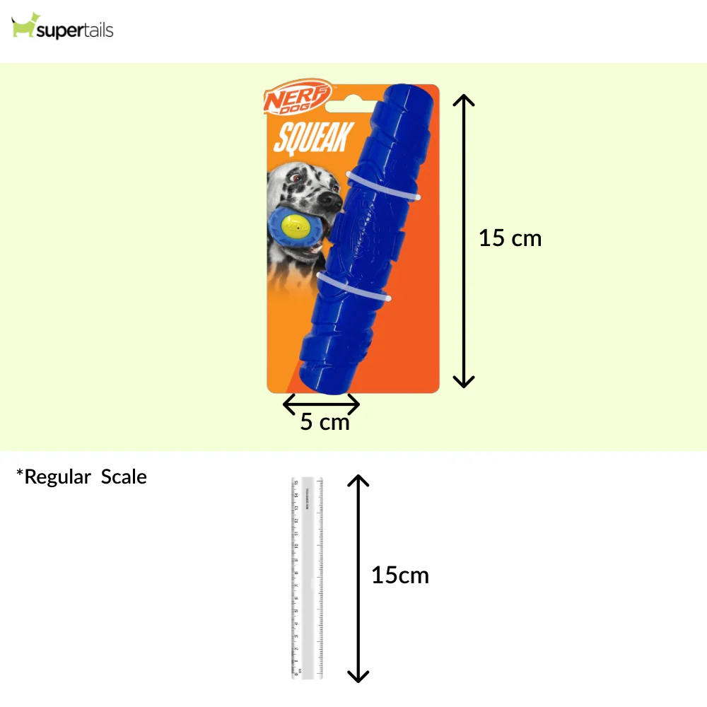 Nerf Dog Squeak Stick Toy for Dogs (Blue) - Image 2