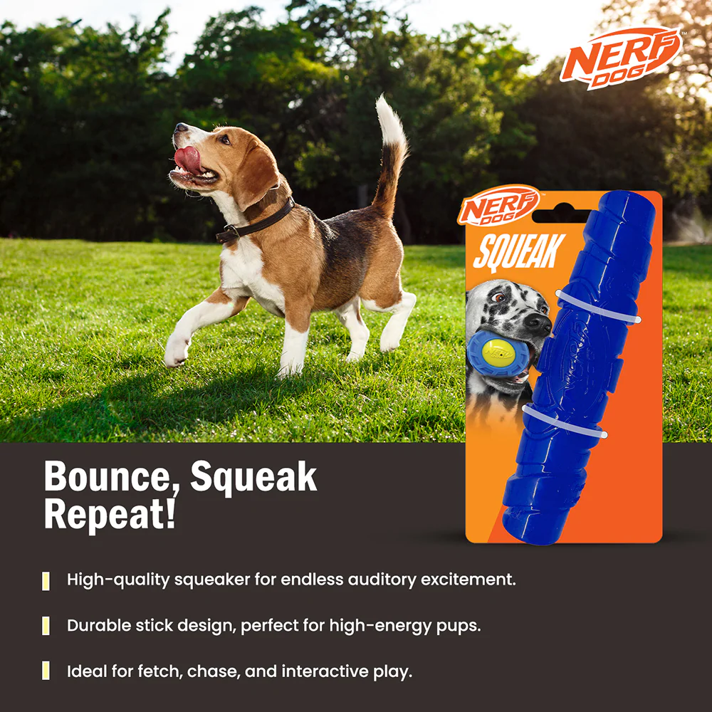 Nerf Dog Squeak Stick Toy for Dogs (Blue) - Image 5