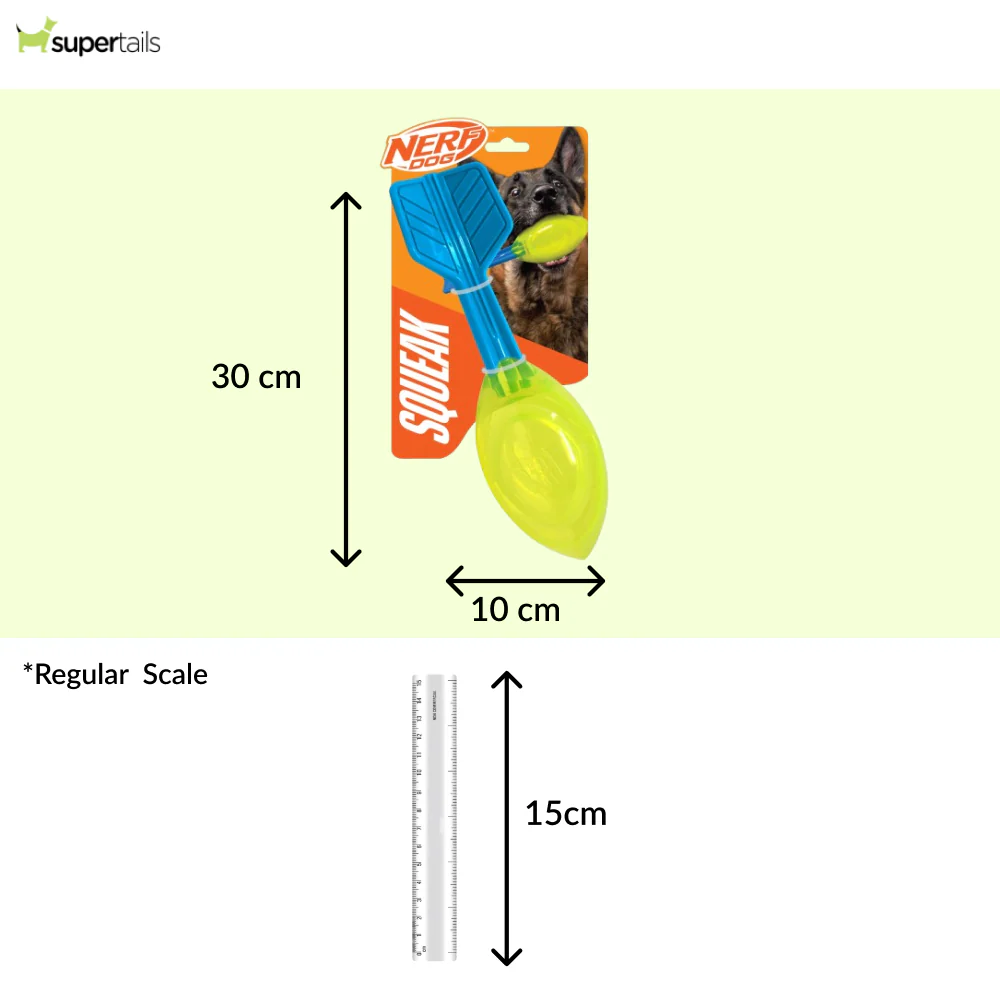 Nerf Dog Squeak Vortex Chew Toy for Dogs (Blue/Green) - Image 2