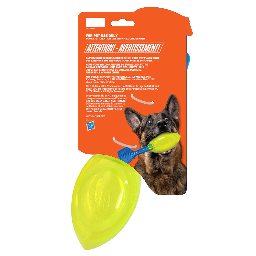 Nerf Dog Squeak Vortex Chew Toy for Dogs (Blue/Green) - Image 3