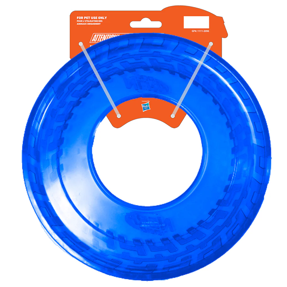 Nerf Dog Translucent Tire Flyer TPR Toy for Dogs (Blue) - Image 3