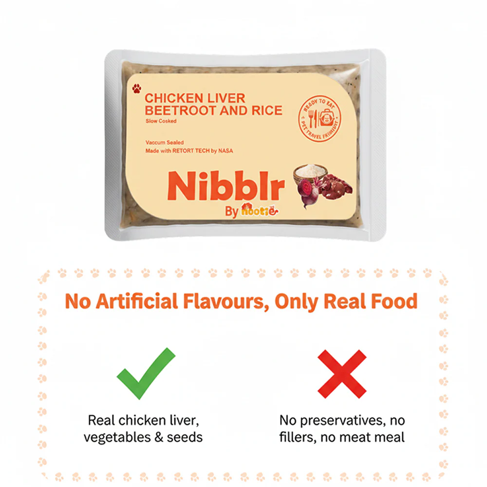 Nibblr By Nootie Wholesome Chicken Liver Beetroot & Rice Ready to Eat Meal Dog Wet Food - Image 3