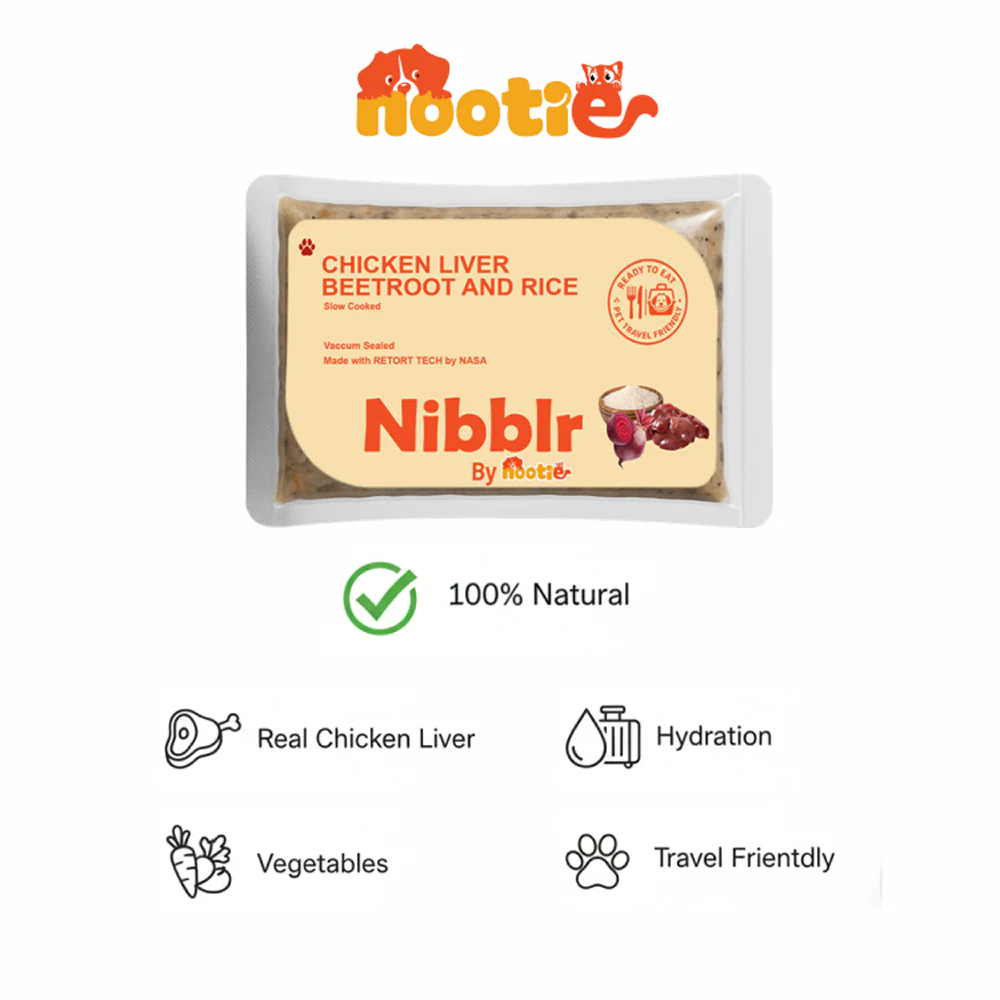 Nibblr By Nootie Wholesome Chicken Liver Beetroot & Rice Ready to Eat Meal Dog Wet Food - Image 4